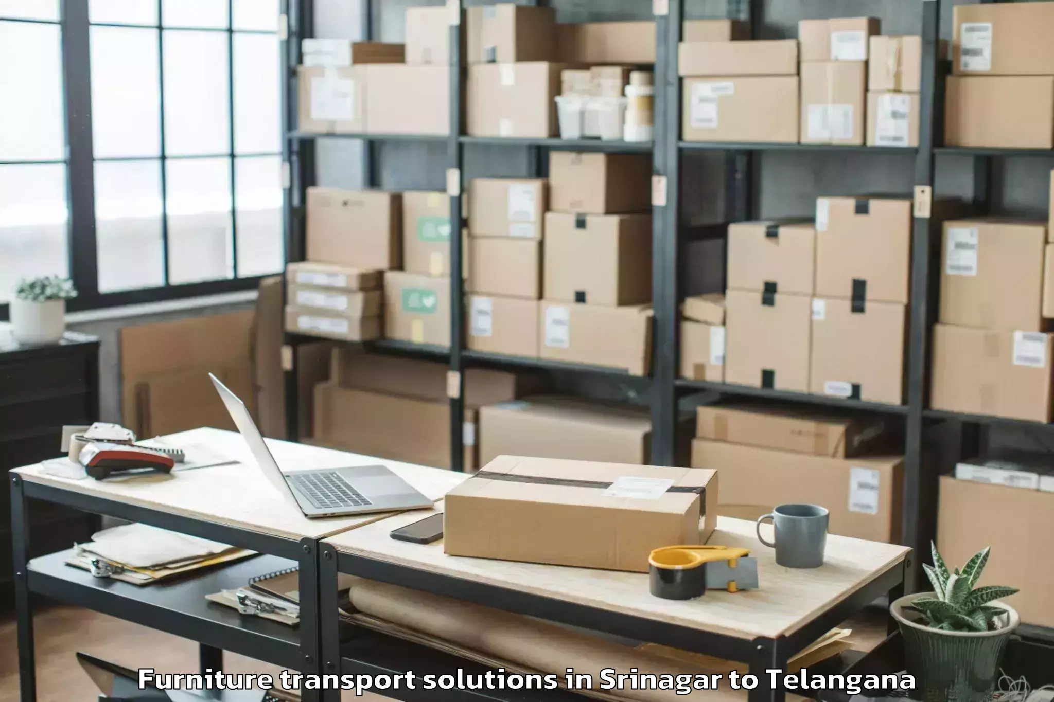 Trusted Srinagar to Sathupalle Furniture Transport Solutions